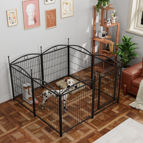 32 Inch 8 Panel Metal Dog Fence Pet Outdoor Playpen