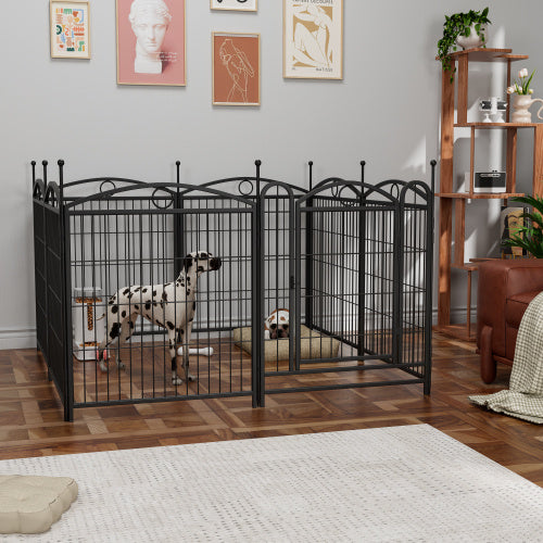 32 Inch 8 Panel Metal Dog Fence Pet Outdoor Playpen