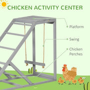 Swing Set With Chicken Perch And Hen Ladder, Chicken Coop Toys