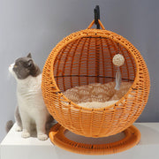 Rattan Cat Nest Hanging Basket Semi-closed Summer Four Seasons