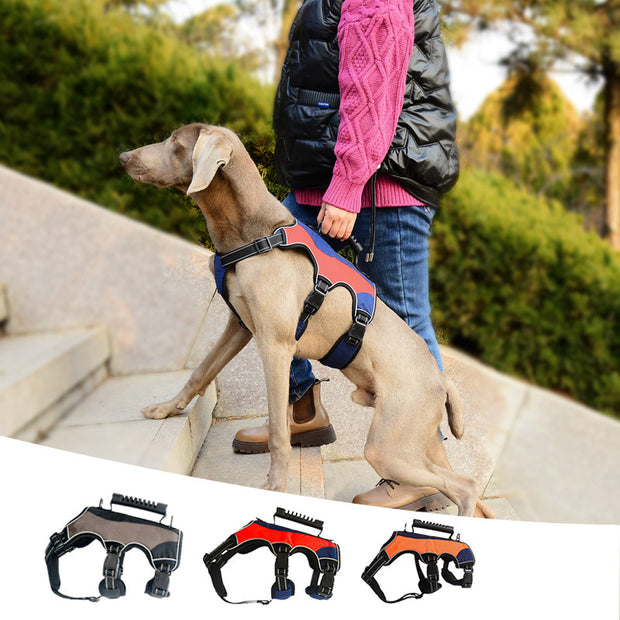 Pet Hand Holding Rope Vest Tactical Big Dog Chest Strap Reflective Explosion-proof Dog Hand Holding Rope